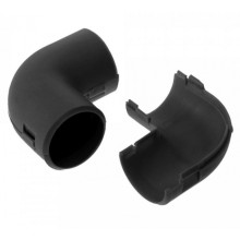 Соединитель угловой разборный черный д20 (5шт/550шт уп/кор) Промрукав (PR13.0174)