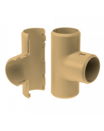 Тройник разборный сосна д32 (1шт/200шт уп/кор) Промрукав (PR13.0254) в Калининграде Повороты, муфты, тройники Pintop.ru