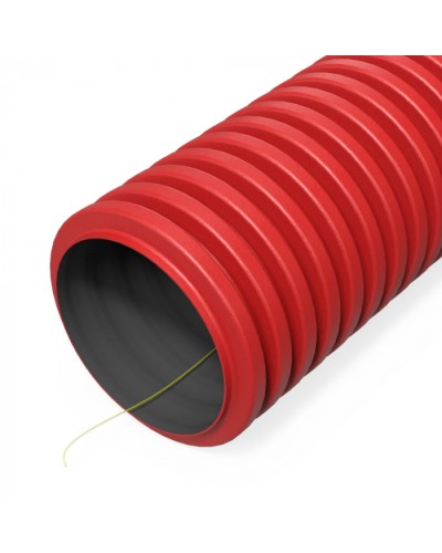 Труба гофр. двуст. ПНД гибкая тип 1250 (SN49) с/з красная d63 мм (50м/150м уп/пал) Промрукав (PR15.00996) в Калининграде Труба гофрированная Pintop.ru