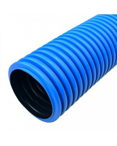 Труба гофрированная двустенная ПНД жесткая тип 750 (SN16) синяя д110 5,7м (34,2м/уп) Промрукав (PR15.0126) в Калининграде Труба гофрированная Pintop.ru