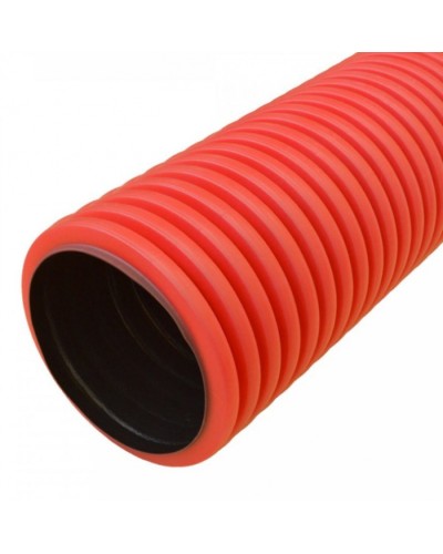Труба гофрированная двустенная ПНД жесткая тип 750 (SN19) красная д90 5,7м (34,2м/уп) Промрукав (PR15.0128) в Калининграде Труба гофрированная Pintop.ru