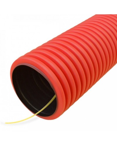 Труба гофрированная двустенная ПНД гибкая тип 450 (SN16) с/з красная д75 (20м/уп) Промрукав (PR15.0237) в Калининграде Труба гофрированная Pintop.ru