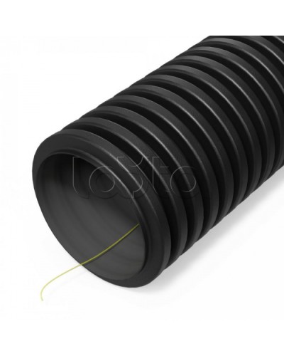 Труба гофр двустенная ПНД гибкая тип 450 (SN12) ст к ультраф с/з черная d110 мм (50м/уп) Промрукав (PR15.0309) в Калининграде Труба гофрированная Pintop.ru