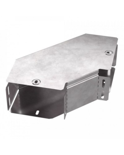 Угол горизонтальный 90 градусов с крышкой Стандарт 150х100 Промрукав (PR16.0416) в Калининграде Аксессуары для лотков Pintop.ru