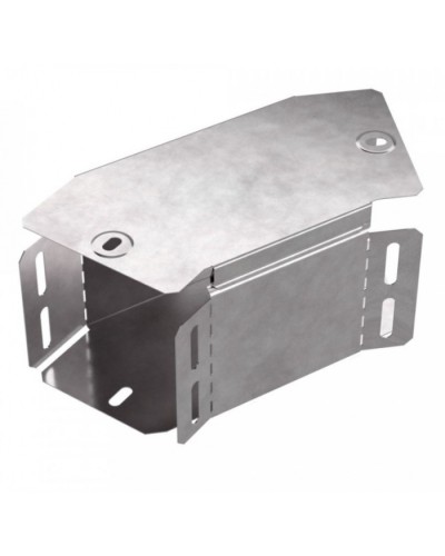 Угол горизонтальный 45 градусов с крышкой Стандарт 100х100 Промрукав (PR16.0425) в Калининграде Аксессуары для лотков Pintop.ru