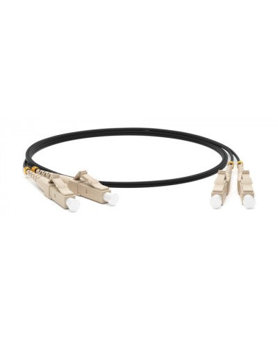 Патч-корд волоконно-оптический (шнур) MM 50/125, FC-LC, 2.0 мм, duplex, LSZH, 2 м Hyperline FC-D2-50-FC/PR-LC/PR-H-2M-LSZH-BK в Калининграде Патч-корды оптические Pintop.ru