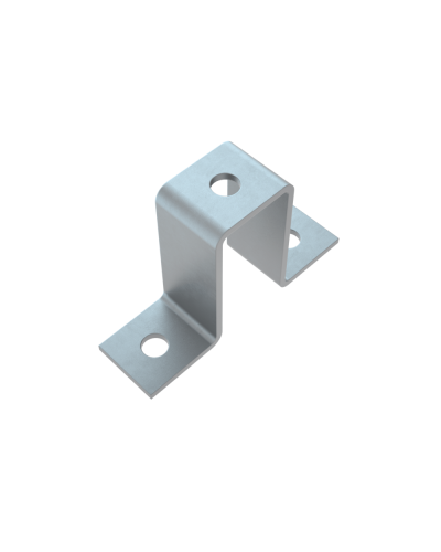 Прямоугольная скоба для двойного страт-профиля 41х82 мм HD85 КМ-профиль (PS41-82 HD85) в Калининграде Держатели, клипсы, скобы Pintop.ru