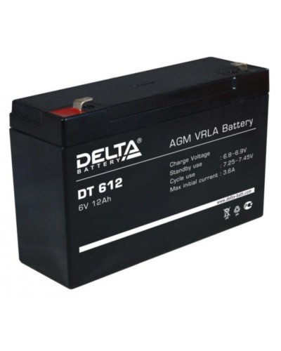 Аккумулятор свинцово-кислотный Delta DT 612 в Калининграде Электротехническое оборудование Pintop.ru