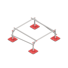 Опорная конструкция для установки оборудования TECHNORAPTOR FOOT 1500х1500 тип 1 HD КМ-профиль (KM-TR-F-SSEI-1500-1500-1 HD)