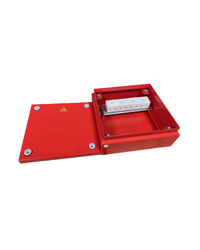 Коробка распределительная огнестойкая КРОПС, IP55, габаритные размеры 200х200х80 мм, для кабелей сечением до 4 мм2, 10 клеммКМ-Профиль (FRJB-KM-ST6-4-10-КРОПС-IP55) в Калининграде Распределительные коробки Pintop.ru