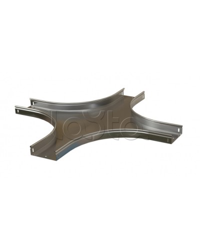 Ответвитель X-образный горизонтальный плавный Hyperline RST-CXS-150-50-0,8-R100-SZ в Калининграде Аксессуары для лотков Pintop.ru