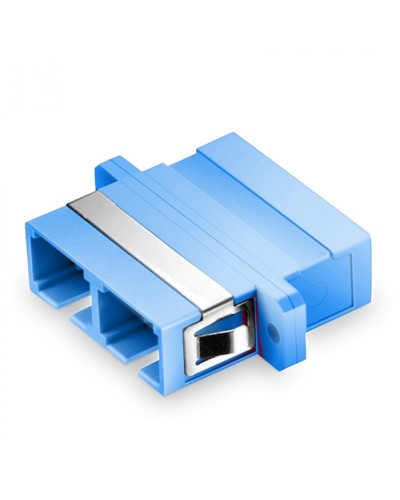 Оптический адаптер OS2, дуплекс SC, с фланцами, синий Eurolan (36A-S2-2S-02BU) в Калининграде Проходные адаптеры и розетки оптические Pintop.ru