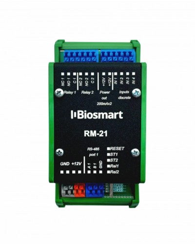 Релейный модуль BioSmart RM-21 OSDP в Калининграде Контроллеры СКУД BioSmart Pintop.ru
