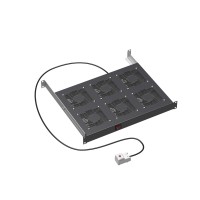 19" Вентиляторный модуль 6 вентиляторов с термостатом для 19" IT-корпусов STI/CQE, RAL9005 DKC (R519VSIT6FTB)