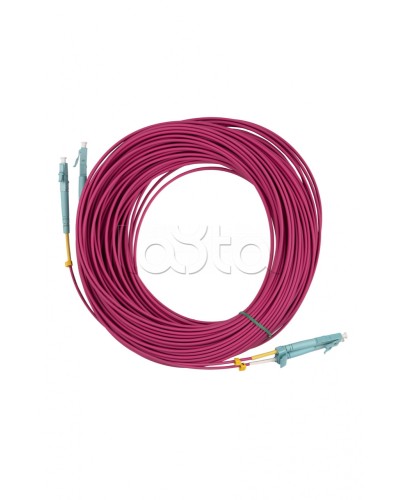 Патч-корд MM 50/125(OM4), LC-LC, duplex, 10G/40G, LSZH, 25 м Hyperline FC-D2-504-LC/PR-LC/PR-H-25M-LSZH-MG в Калининграде Патч-корды оптические Pintop.ru