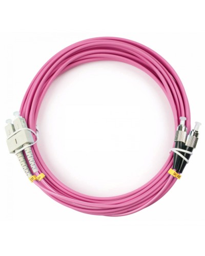 Шнур оптический duplex SC-FC 50/125 mm OM4 5м LSZH Cabeus FOP-50-OM4-SC-FC-5m в Калининграде Патч-корды оптические Pintop.ru